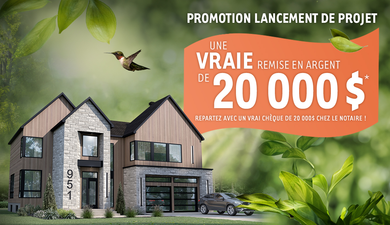 promotion lancement projet résidentiel à Saint-Colomban